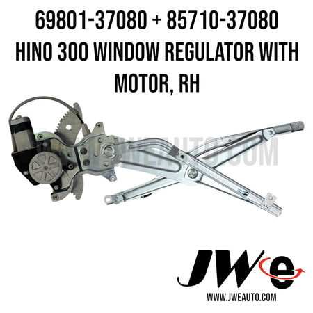 69801-37080 + 85710-37080 HINO 300 WINDOW REGULATOR WITH MOTOR SET, RIGHT SIDE